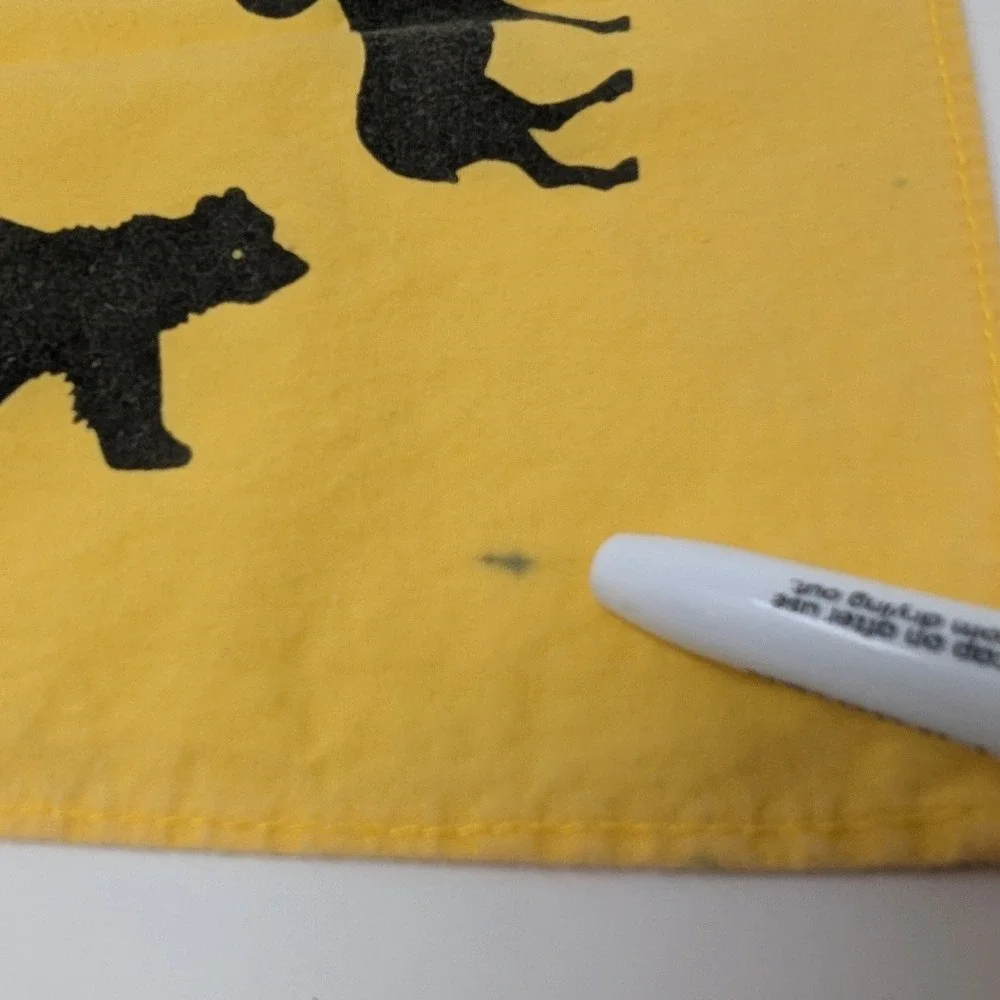 Vintage 1992 Konya Designs Glacier National Park Yellow Cotton Bandana Scarf